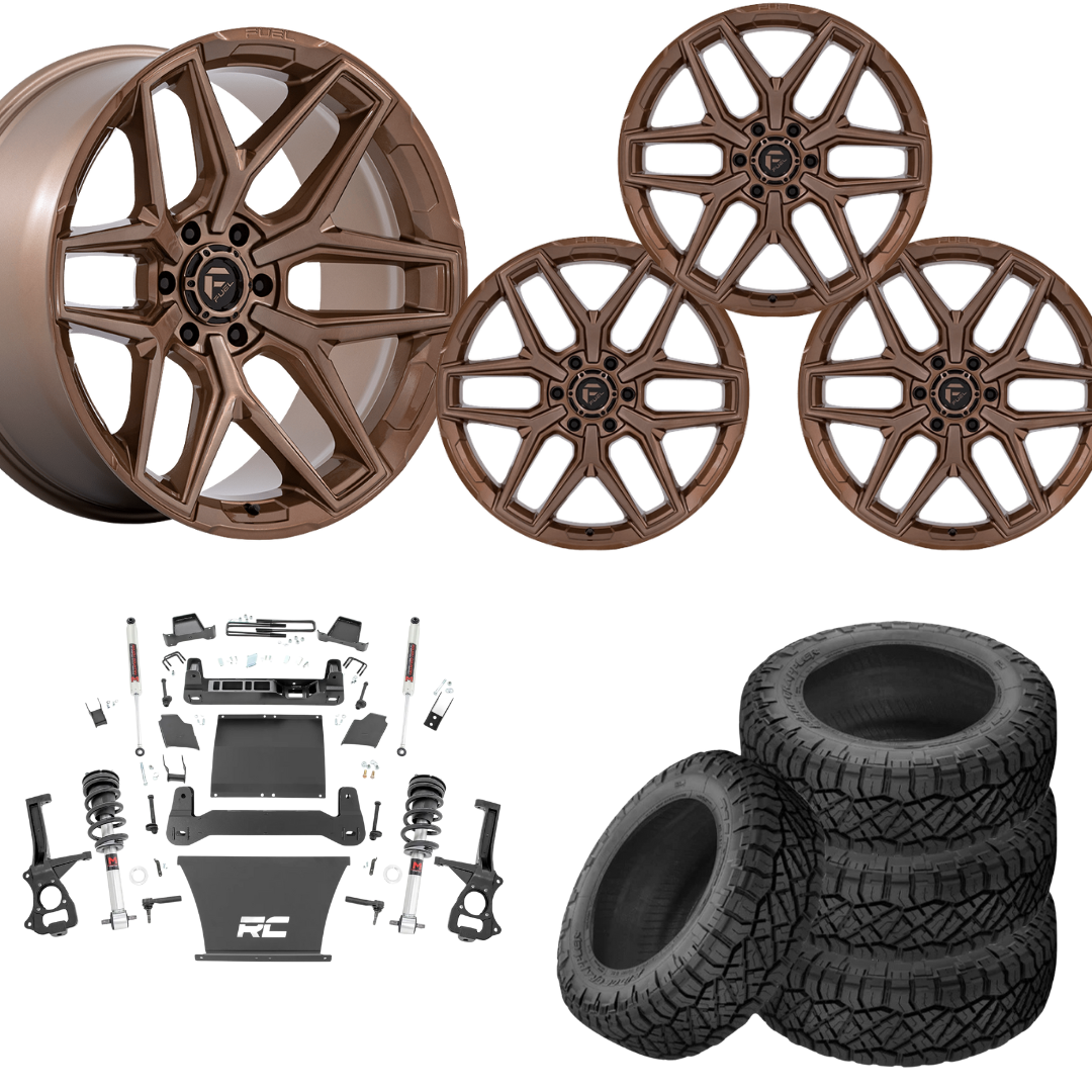 6 inch M1 Bundle w/ 22x10 Bronze Wheels - 35in Nitto Ridge Grapplers - 4wd