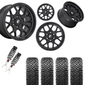 2 in Level Bundle w/ 20x10 Matte Black Wheels & 33in Nitto Ridge Grapplers - 2wd/4wd