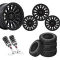 2 inch Level Bundle w/ 20x9 Black Wheels & 33in Nitto Ridge Grapplers- 2wd/4wd