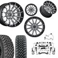 6 inch N3 Bundle w/ 22x12 Black Chrome Wheels - 35in Toyo MTs - Upper Control Arms -4wd