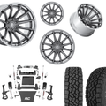 6 inch Bundle w/ 22x12 Platinum Chrome Wheels & 35in Toyo AT3 Tires- 4wd - 4.3 5.3 6.2 Engine