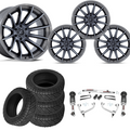 3 inch N3 Bundle w/ 20x10 Brushed Black Wheels - 34in Nitto Recon Grapplers - 4wd