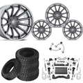 6 inch Lift N3 Bundle w/ 22x12 Platinum Chrome Wheels - 35in Nitto Trail Grapplers - 4wd