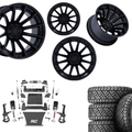6 inch Bundle w/ 20x10 Black Wheels & 35in Nitto Recon Grapplers - 4wd - 4.3 5.3 6.2 Engine