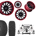 7 inch Lift N3 Bundle w/ 22x12 Black Red Wheels - 35in Toyo R/T Tires - 4wd