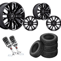 2 inch Level Bundle w/ 20x9 Black Chrome Wheels & 33in Nitto Ridge Grapplers- 2wd/4wd