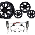 3.5 Inch Lift Bundle w/ 20x10 Black Wheels - No Tires - 2wd/4wd