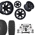 7 inch Lift N3 Bundle w/ 22x12 Black Out Wheels - 35in Toyo R/T Tires - 4wd