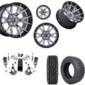 3.5 inch Lift M1 Bundle w/ 20x9 Black Chrome Wheels - 33in Toyo AT3 Tires - 4wd (14-18)