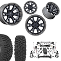 7 inch Lift N3 Bundle w/ 22x12 Brushed Black Wheels - 35in Toyo R/T Tires - 4wd
