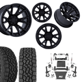 6 inch Bundle w/ 22x12 Blacked Out Wheels and 35in Toyo AT3 Tires - 2wd