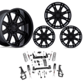 6 inch Lift Bundle N3 w/ 20x10 Black Wheels- No Tires - 4wd