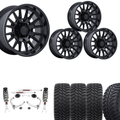 3.5 Inch Lift M1 Bundle w/ 20x10 Matte Black Wheels & 33in Hercules TT1 - 2wd/4wd