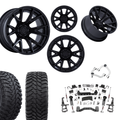 6 inch N3 Bundle w/ 22x12 Black Wheels - 35in Hercules TT1s - Upper Control Arms -4wd