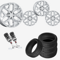 2 inch Level Bundle w/ 20x9 Chrome Rep Wheels & Nitto 420v Tires - 2wd/4wd