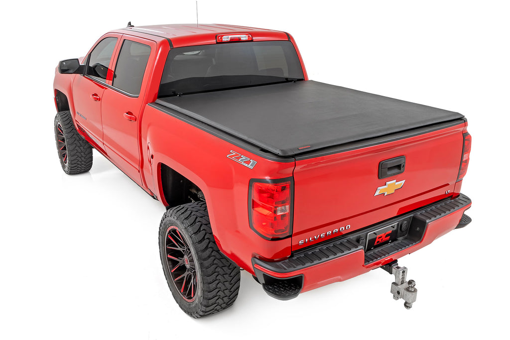 Rough Country Soft Roll Up Bed Cover Chevy/GMC 1500/2500HD/3500HD (14-19 & Classic)