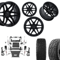 6 inch Bundle w/ 20x10 Blacked Out Wheels and 35in Hercules RT1 Tires - 4wd - 4.3 5.3 6.2 Engines