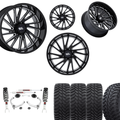 3.5 Inch Lift M1 Bundle w/ 20x10 Black Milled Wheels & 33in Hercules TT1 - 2wd/4wd