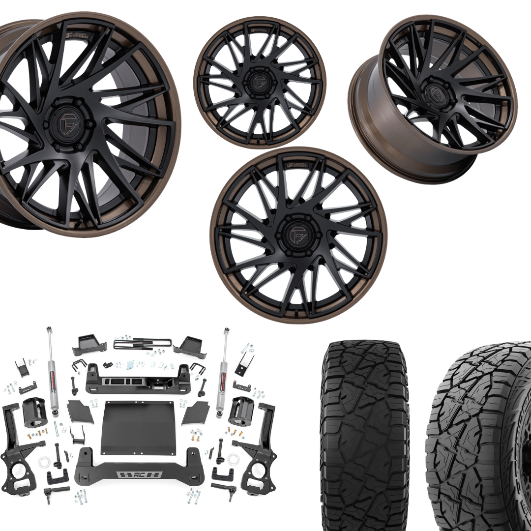 6 inch Bundle w/ 20x10 Black Bronze Wheels and 35in Hercules RT1 Tires - 4wd - 2.7 or 3.0 Engines