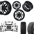 6 inch Bundle w/ 20x10 Blacked Out Wheels and 35in Hercules RT1 Tires - 4wd - 2.7 or 3.0 Engines