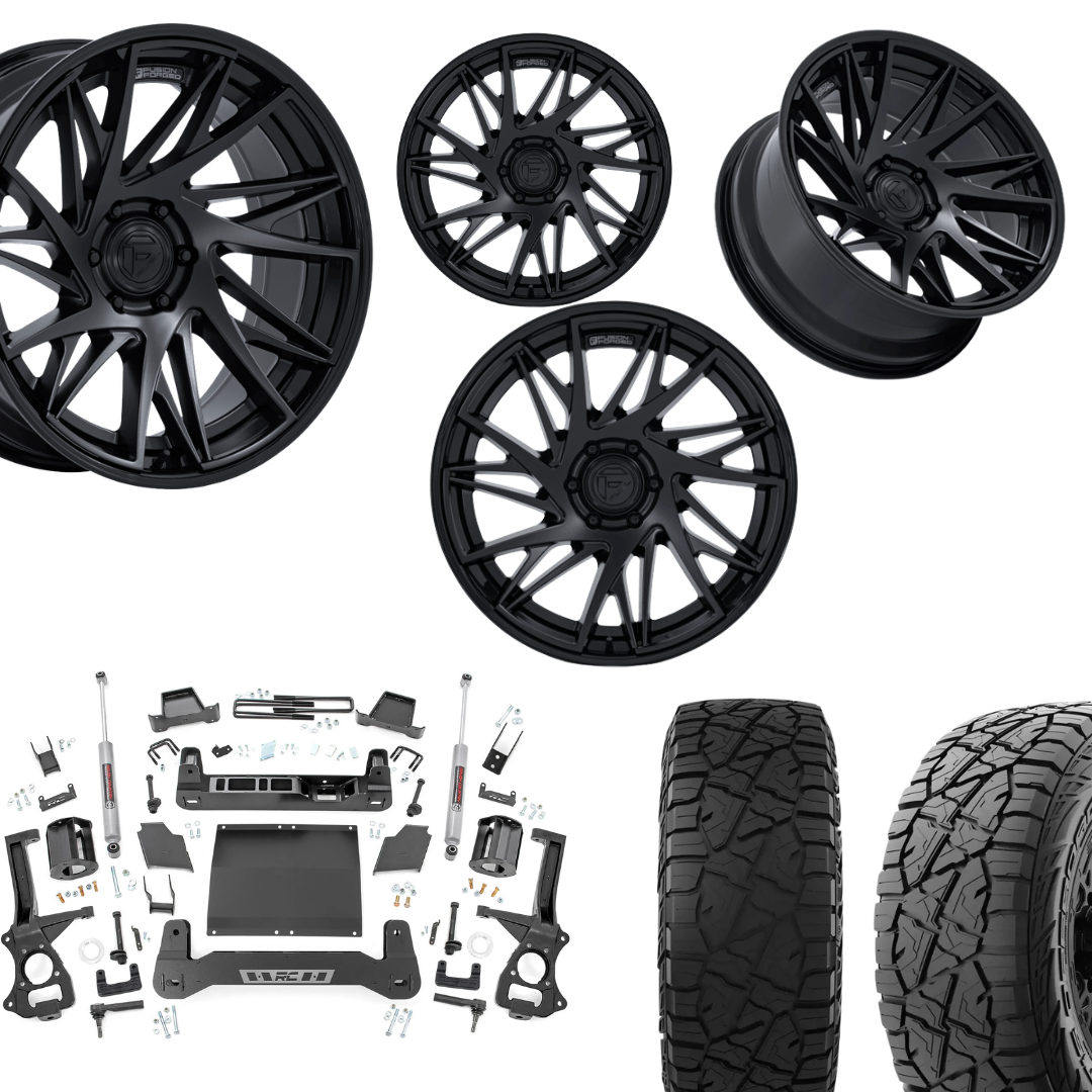 6 inch Bundle w/ 20x10 Blacked Out Wheels and 35in Hercules RT1 Tires - 4wd - 2.7 3.0 Engine