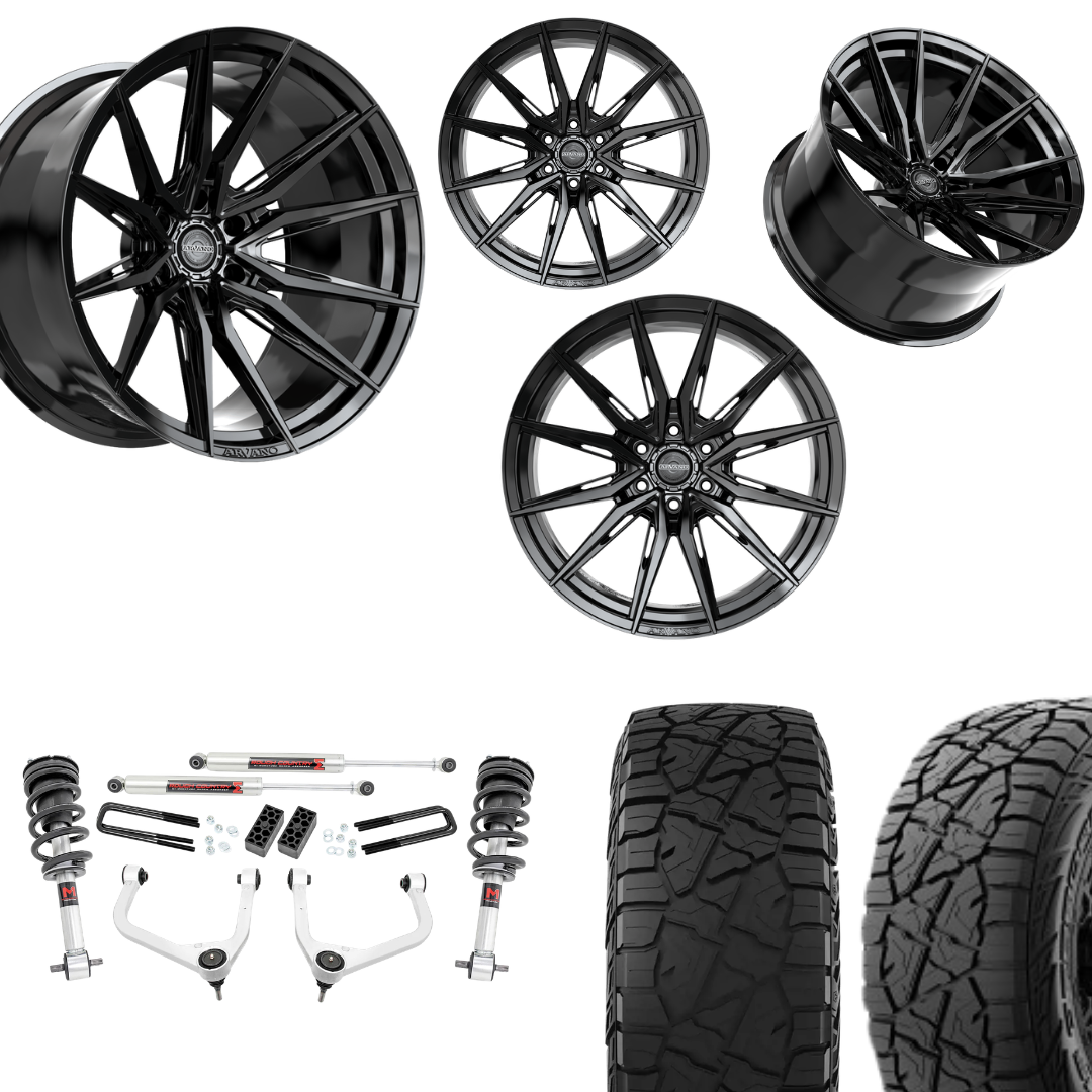 3 inch Lift M1 Bundle w/ 20x10 Gloss Black Wheels & 33in Hercules RT1 - 2wd/4wd