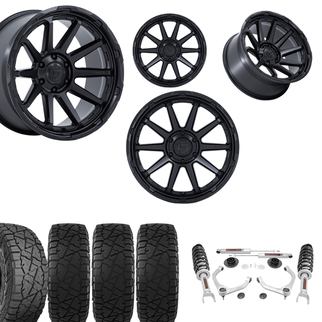 3.5 Inch Lift N3 Bundle w/ 20x10 Matte Black Wheels & 33in Hercules RT1 - 2wd/4wd