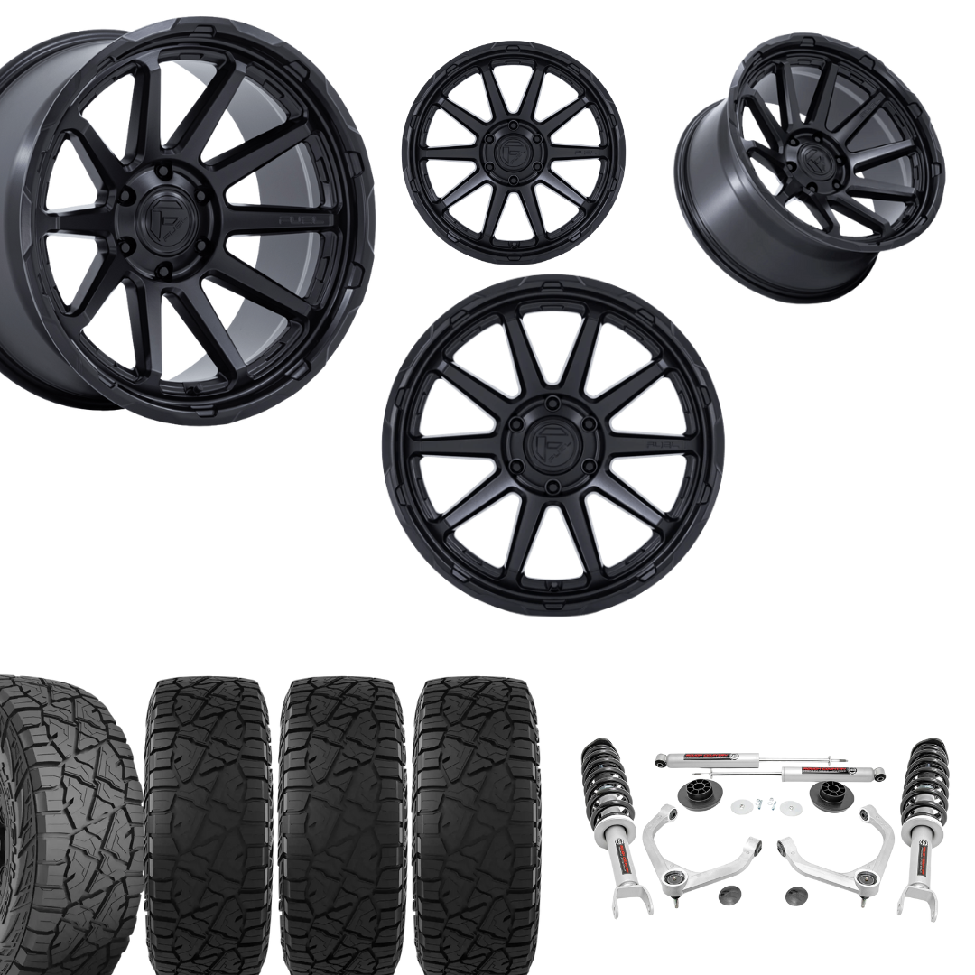 3.5 Inch Lift N3 Bundle w/ 20x10 Matte Black Wheels & 33in Hercules RT1 - 2wd/4wd