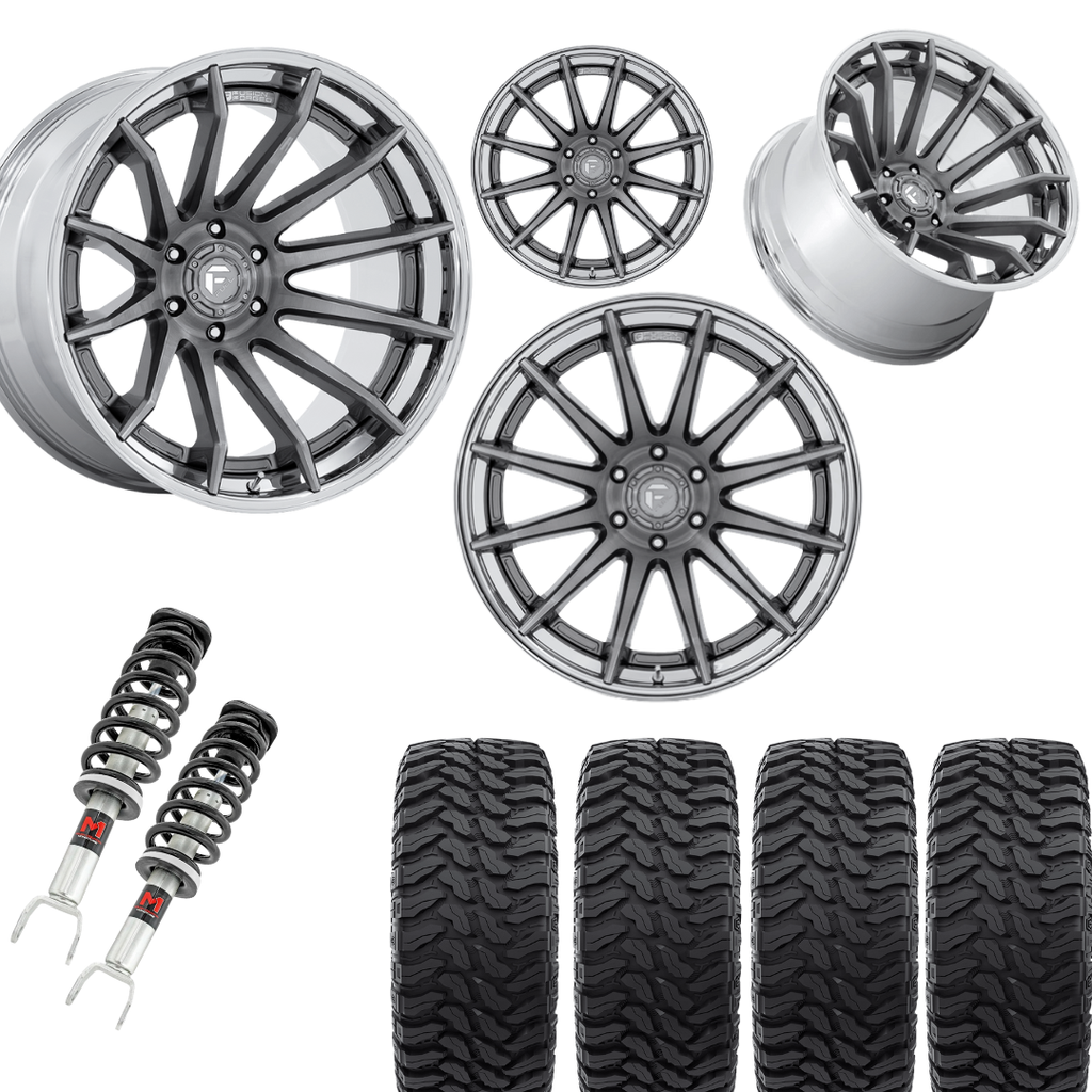 2 in Level Bundle w/ 22x10 Platinum Chrome Wheels & 33in Hercules TT1 Tires - 2wd/4wd