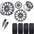 2 in Level Bundle w/ 22x10 Platinum Chrome Wheels & 33in Hercules TT1 Tires - 2wd/4wd