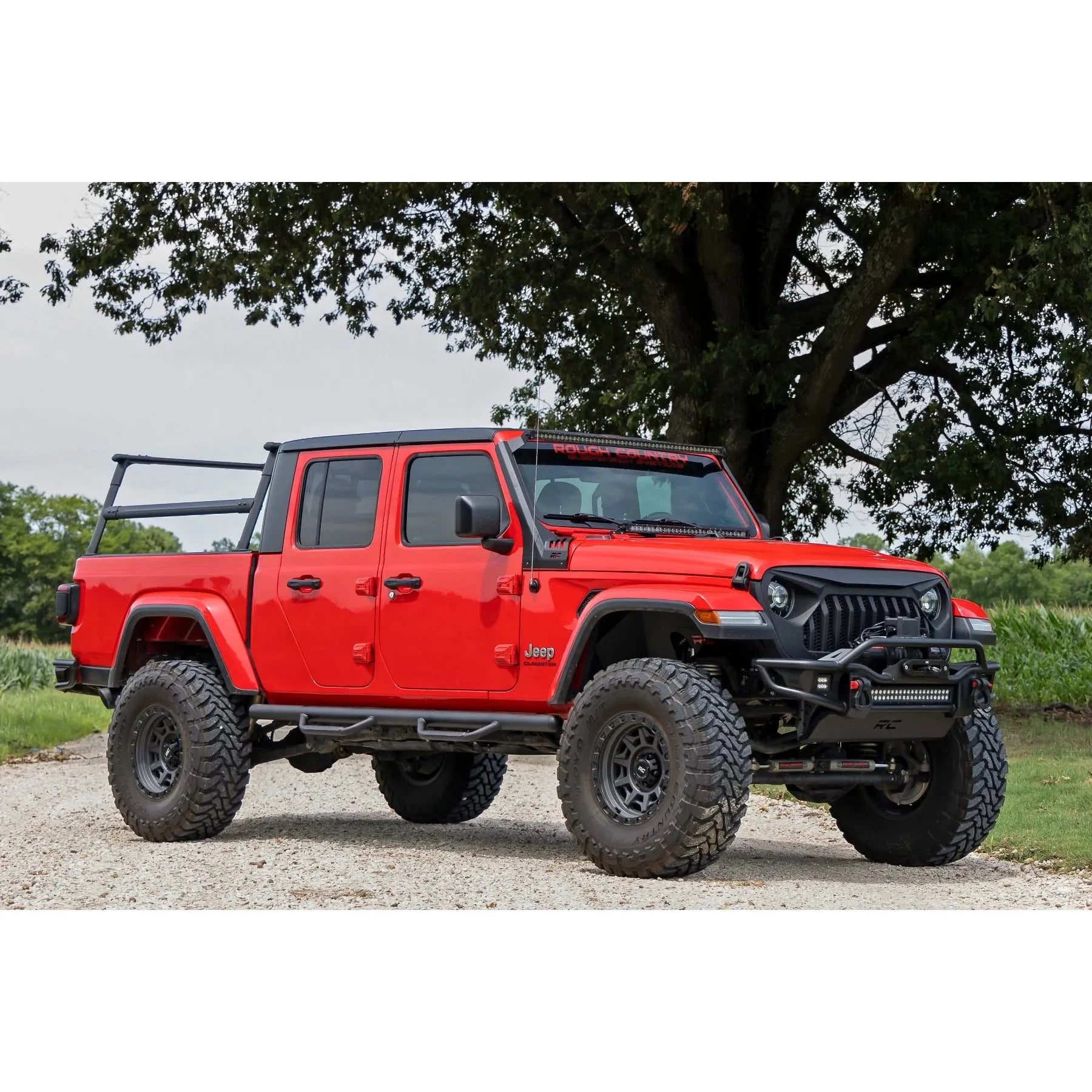 Rough Country Nerf Steps Cab Length | Crew Cab | Jeep Gladiator JT 4WD (2020-2025)