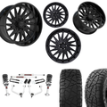 3 inch Lift M1 Bundle w/ 22x10 Gloss Black Wheels & 33in Hercules RT1 - 2wd/4wd