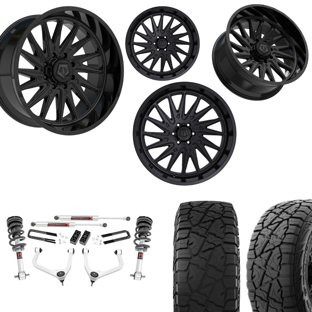 3 inch Lift M1 Bundle w/ 22x10 Gloss Black Wheels & 33in Hercules RT1 - 2wd/4wd