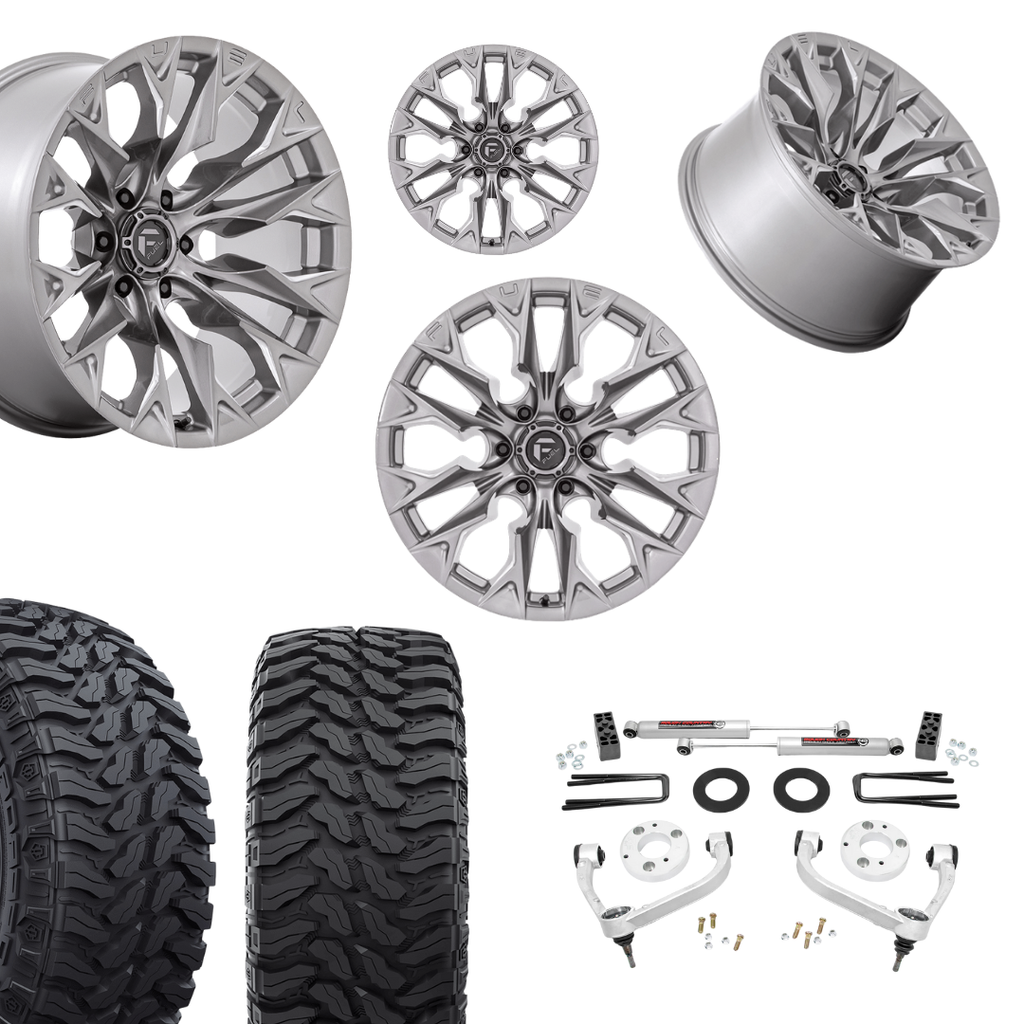 3 inch Bundle w/ 20x10 Platinum Wheels - 33in Hercules TT1 Tires - 4wd