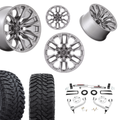 3 inch Bundle w/ 20x10 Platinum Wheels - 33in Hercules TT1 Tires - 4wd