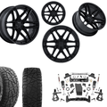 7 inch Lift M1 Bundle w/ 22x10 Black Out Wheels - 35in Hercules RT1 Tires - 4wd