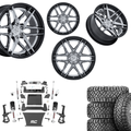 6 inch Bundle w/ 22x10 Black Chrome Wheels & 35in Nitto Ridge Grapplers - 4wd - 4.3 5.3 6.2 Engine