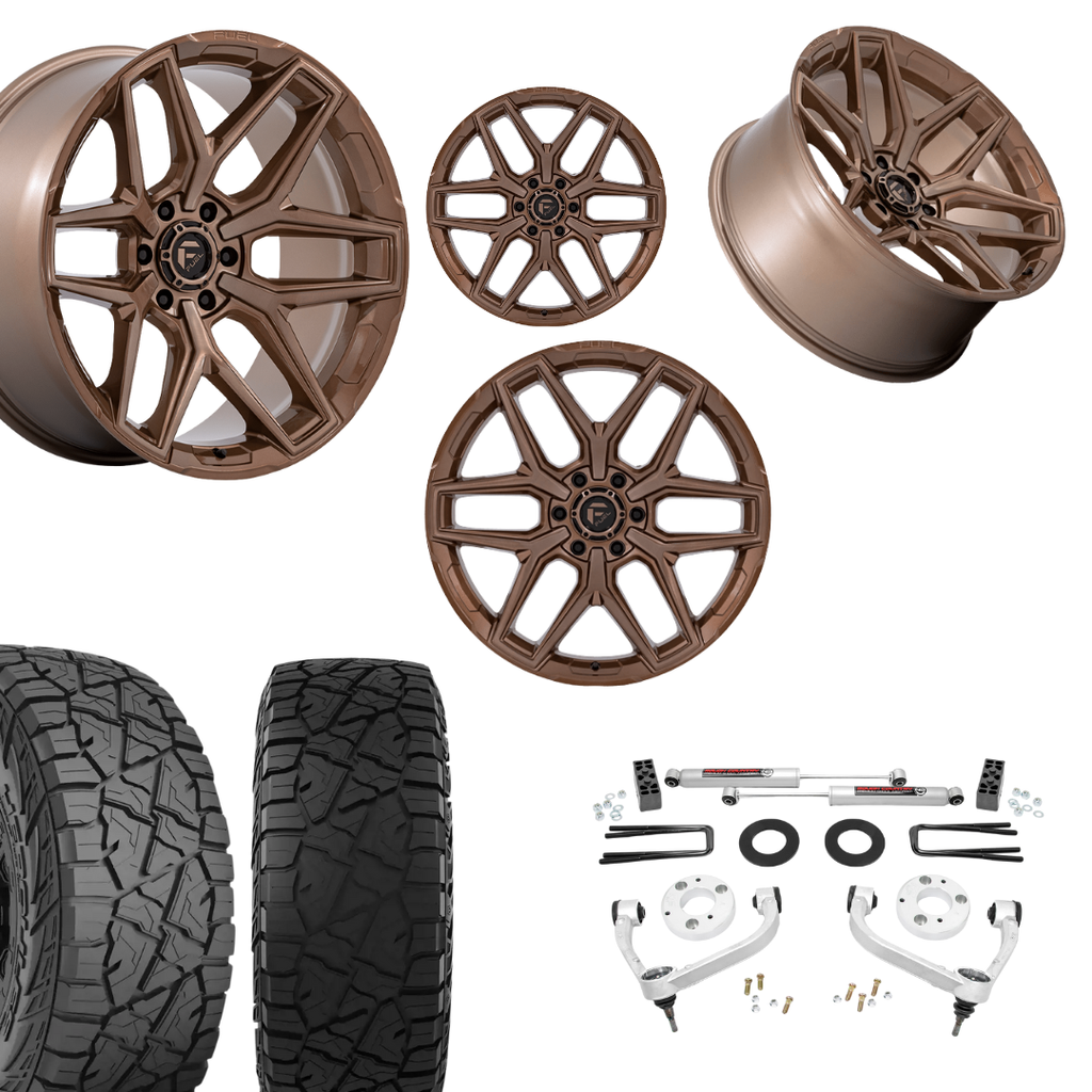 3 inch Bundle w/ 20x10 Bronze Wheels - 33in Hercules RT1 Tires - 4wd