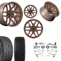 3 inch Bundle w/ 20x10 Bronze Wheels - 33in Hercules RT1 Tires - 4wd