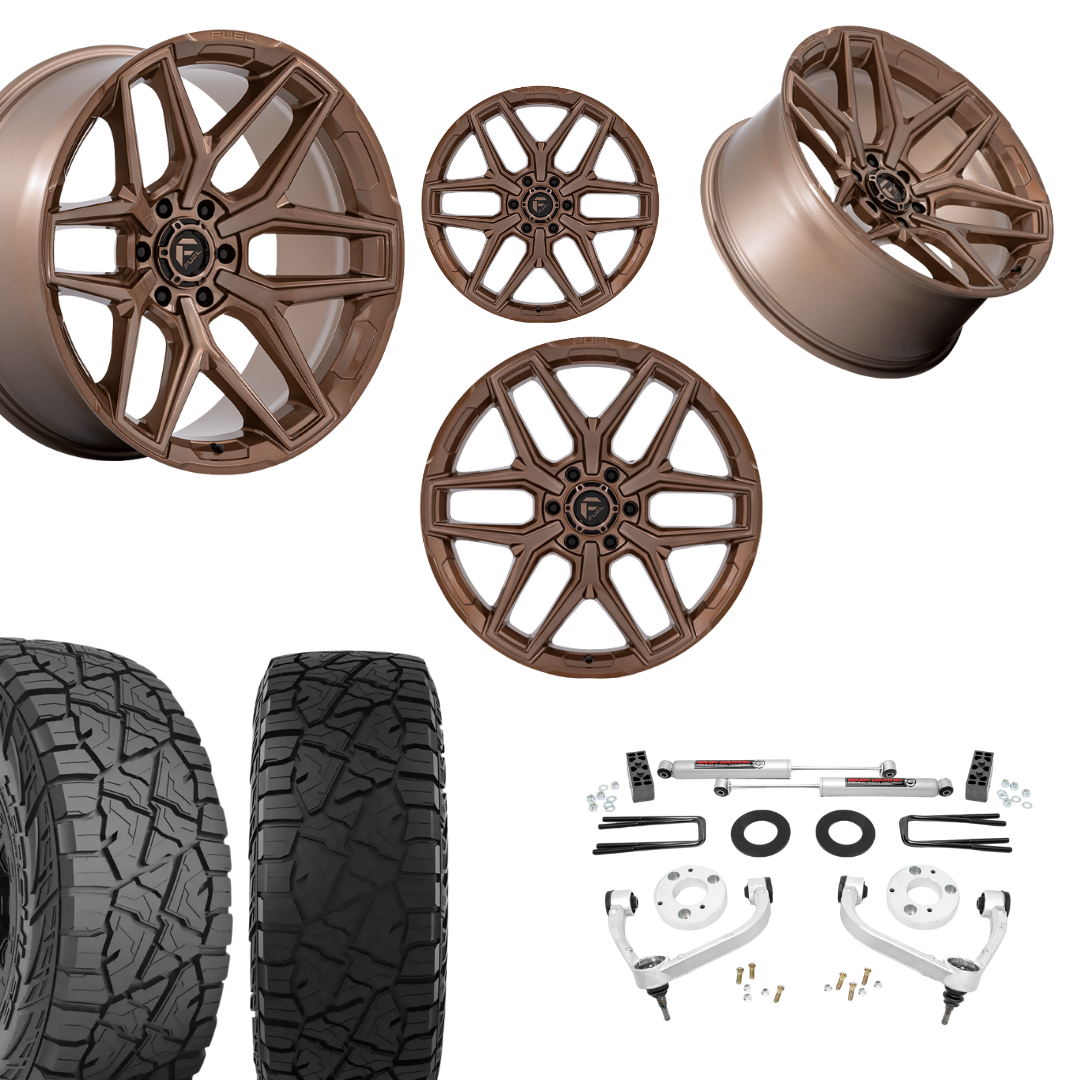 3 inch Bundle w/ 20x10 Bronze Wheels - 33in Hercules RT1 Tires - 4wd