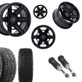 2 inch N3 Level Bundle w/ 20x9 Gloss Black Wheels & 33in Hercules RT1 Tires - 2wd