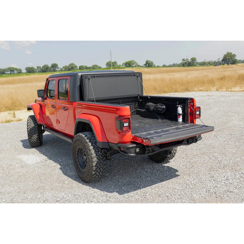 Rough Country Hard Tri-Fold Flip Up Bed Cover 5' Bed | Jeep Gladiator JT 4WD (2020-2025)
