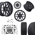 6 inch Lift N3 Bundle w/ 22x10 Black Tinted Wheels- 35in Hercules TT1 Tires - 4wd