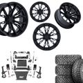 6 inch Bundle w/ 22x10 Black Wheels & 35in Nitto Ridge Grapplers - 4wd - 4.3 5.3 6.2 Engine