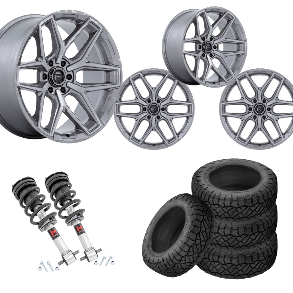 2 inch Level Bundle w/ 22x10 Platinum Wheels & 33in Nitto Ridge Grapplers- 2wd/4wd