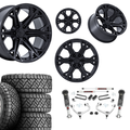 3 inch M1 Bundle w/ 22x10 Blackout Wheels - 33in Nitto Recon Grapplers - 4wd
