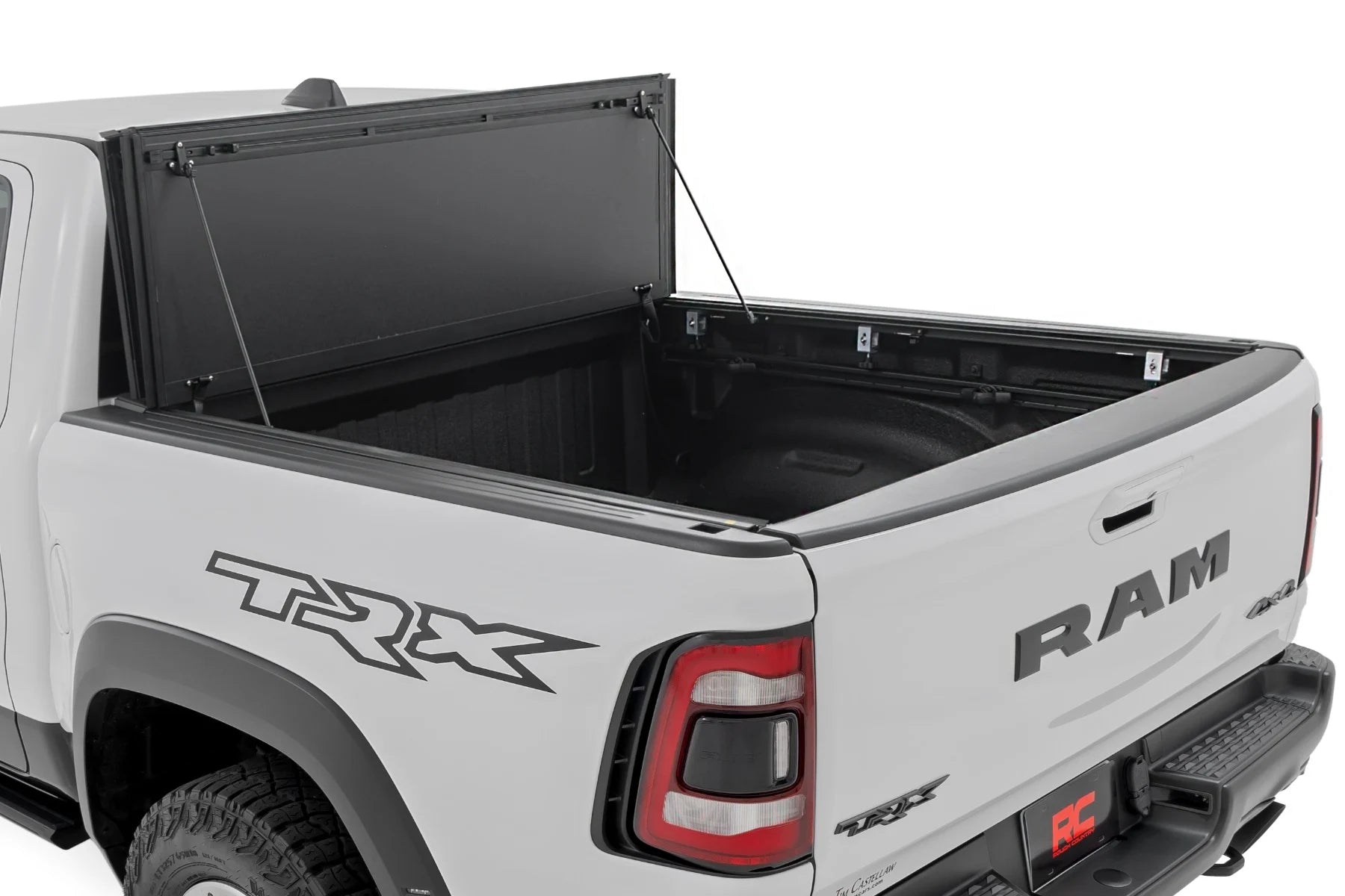 Rough Country Hard Tri-Fold Flip Up Bed Cover Ram 1500 (19-25)/1500 TRX (21-24)