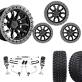 3 inch Lift M1 Bundle w/ 22x10 Satin Black Anthracite Wheels & 33in Hercules TT1s - 2wd/4wd