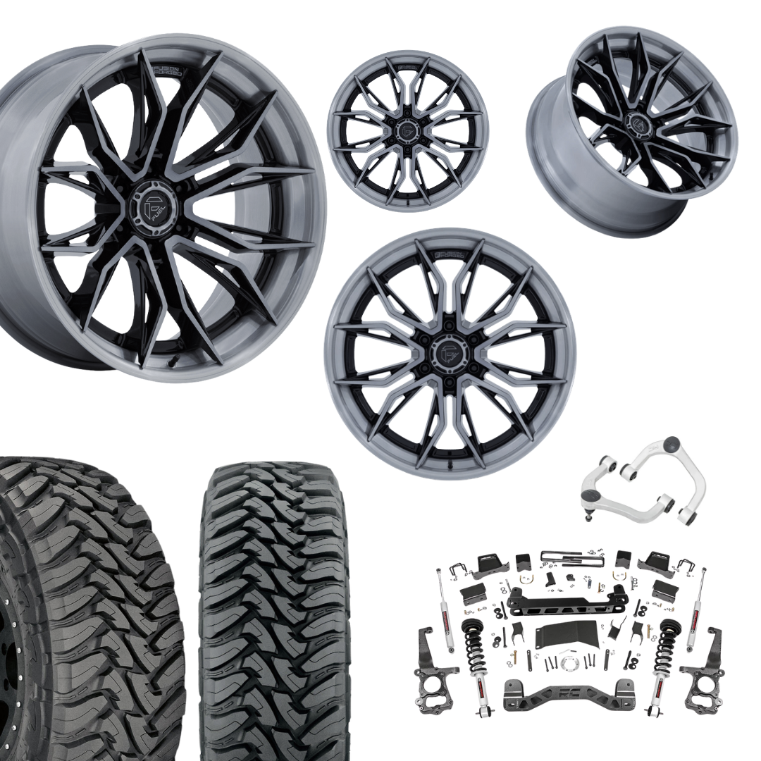 6 inch N3 Bundle w/ 22x10 Black Brushed Wheels - 35in Toyo MTs - Upper Control Arms -4wd