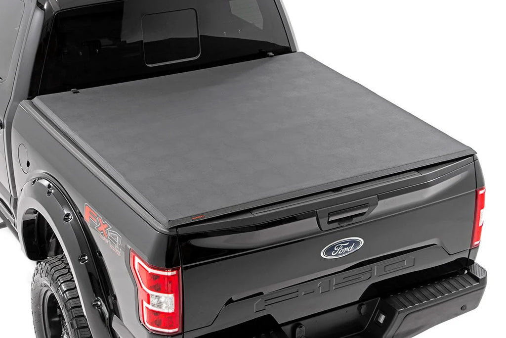Rough Country Soft Tri-Fold Bed Cover Ford F-150 (15-20)